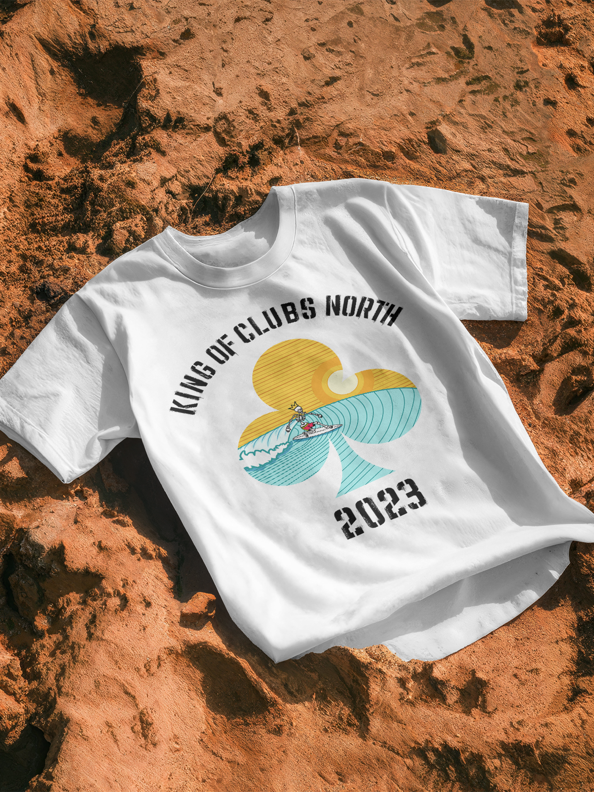 King of Clubs T-Shirt on sand